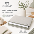 Deskmivo™ Nest File Cocoon – Layered Fabric Document Sleeve